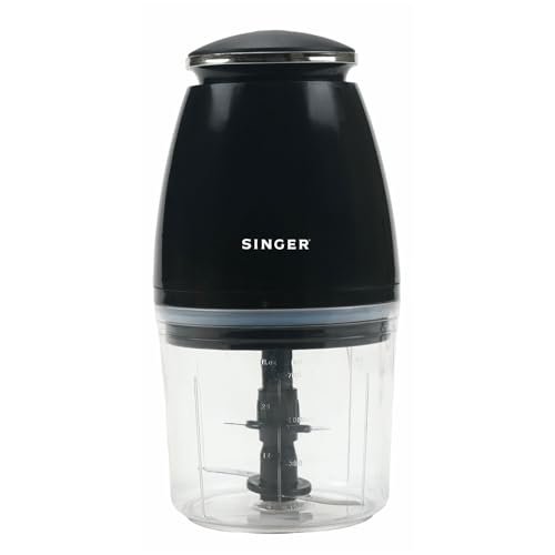 Image of SINGER Nexchop Mini Single Speed Electric Chopper 350W | 700ml Bowl | 4 Stainless Steel Blades | Low Noise | Lightweight | ISI Certified | 2-Year Warranty