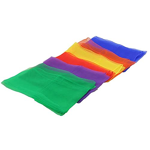 6 kleuren Square Dance sjaals Multicolor jongleren sjaals Diverse kleuren Dans sjaals Kleine sjaal Kleuterschool…
