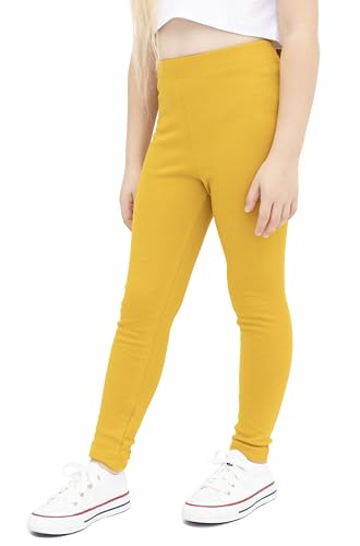 Image of Lilax Girls' Basic Solid Full Length Cotton Soft Leggings
