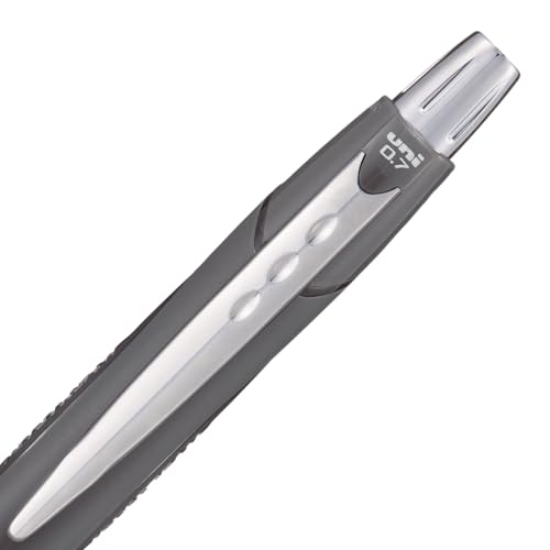 Image of Uni-Ball Jetstream RT Ballpoint Pen, Fine Point (0.7mm), Off Black Barrel, Black Ink, 6 Pens