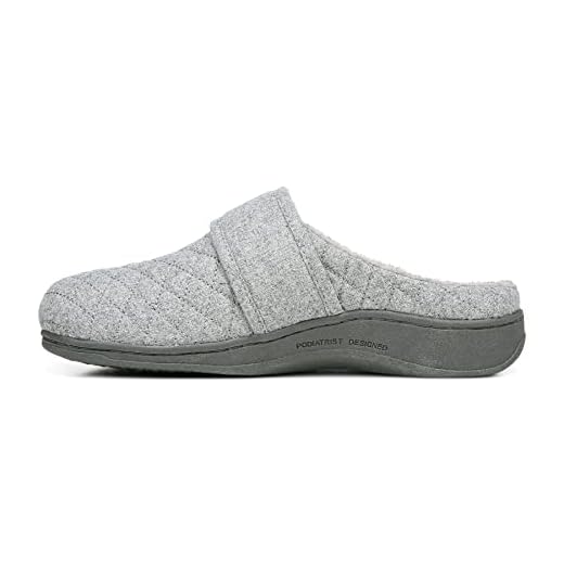 Vionic Carlin Women's Supportive Slippers Light Grey - 8 Medium