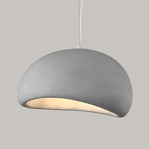Mid Century Modern Dome Pendant Lighting Resin Coastal Stair Concrete Chandelier Fireplace White Gray Industrial Serve Farm