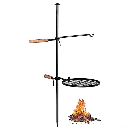 Portable Barbecue Grill with Swivel Grill Grate