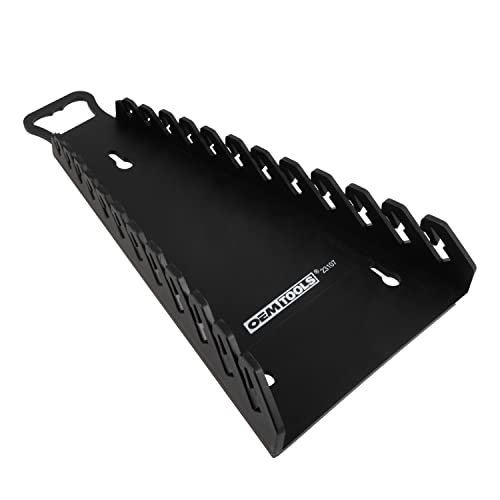 Oemtools 23107 Reverse Wrench Organizer With Handle, For Shop, Garage, Or Tool Box, Organizers And Storage For Convenient Carrying, Case For Wrenches Or Pegboard Tool Holder, 13.8 Inches, Black #TOP2