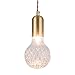 Produktbild MIFIRE Vintage Golden Hängeleuchte Pendelleuchte mit 1.2M Höhenverstellbar Textilkabel E27 Fassung LED Hänge-Lampe Wohnzimmer Schlafzimmer Decke Kronleuchter(Ohne Glübirne)