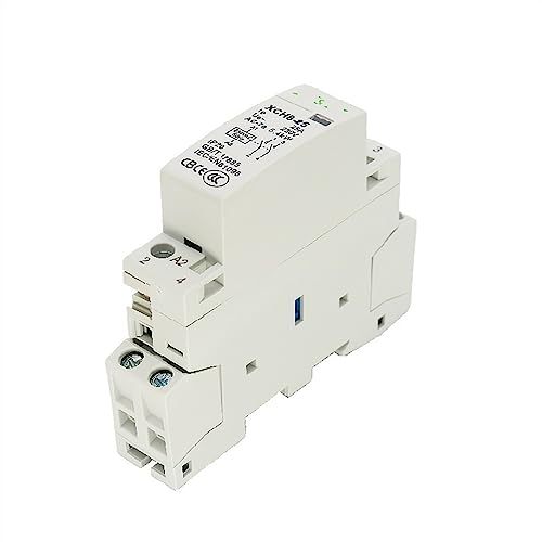 Contacteur de commande 25A silence et sécurité pour rail DIN 230V