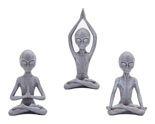 Figuras decorativas Yoga Alien set de 3 poses miniatura 1