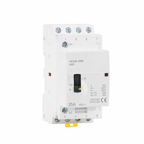 Contacteur modulaire AC 220V HCH8 avec interrupteur de commande manuel 2P - 6