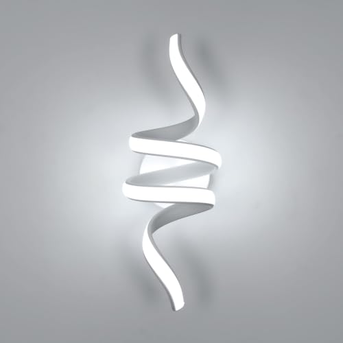 SENQIU Applique da Parete Moderne, Lampada da Parete Interno Bianco 23W