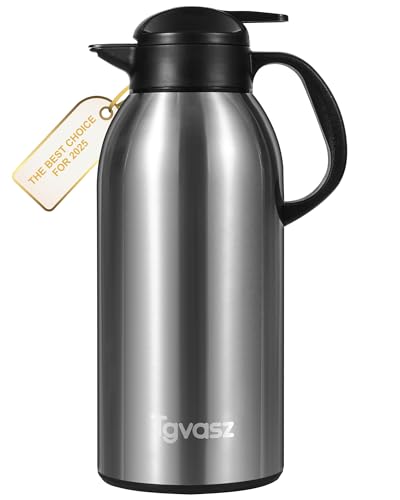Catálogo para Comprar On-line Jarras para el té y el café de esta semana. 50 Tgvasz Jarra Térmica de Café de 100 Onzas / 3 Litros, Aislamiento de Acero Inoxidable, Caliente 12 Horas, Frío 24 Horas, Perfecta para Fiestas y Oficinas