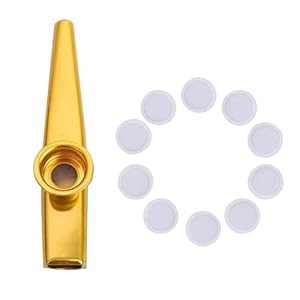 Fazvncv Metall-Kazoo mit 10 Membranen