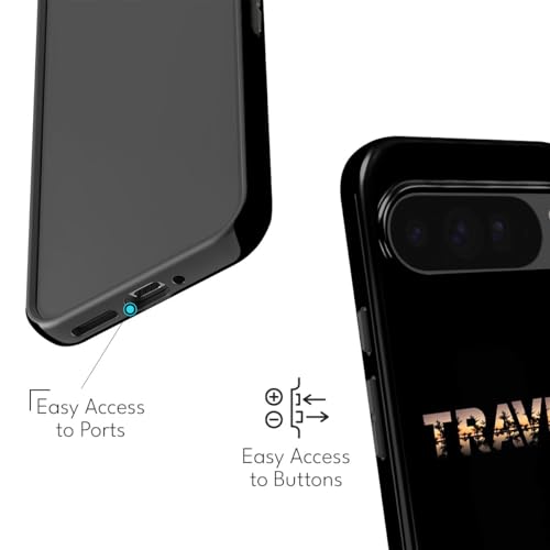 Image of MILLION CASES Adventure Calling Crystal Case for Google Pixel 8a, Google Pixel 8a Back Cover Case(2024) - PC | Midnight Black