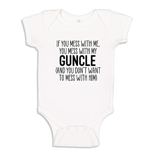 Guncle Baby Bodysuit One Piece or Toddler T-Shirt Don't Mess with My Guncle Funny Gift