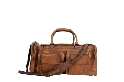 StS Ranchwear Western Duffel Bag Mens Tucson Leather Brown STS31674