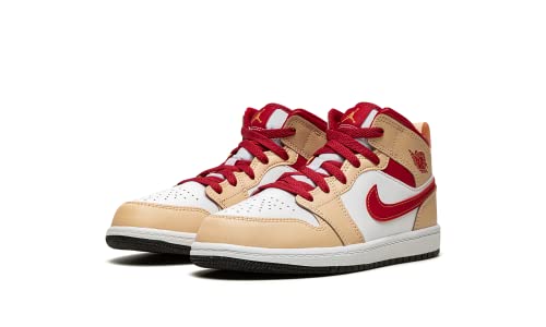 Jordan Preschool Jordan 1 MID PS 640734 201 White Onyx/Light Curry - Size 3Y2