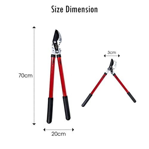 Vimal Professional Bypass Lopper With Lightweight Durable Handle Compound Action, Chops Thick Branches with Ease, Garden tools for home gardening - Tree prunning Tools