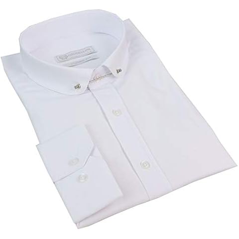 TruClothing.com Mens Club Collar Shirt with Bar Poplin Pin White Black 1920s - White XL Cover