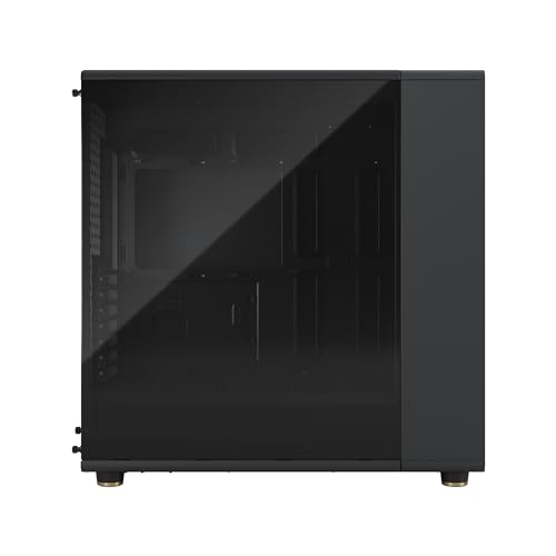 Fractal Design North XL Charcoal Black Mid Tower PC Case– Dark Tempered Glass, Walnut Wood, High Airflow EATX Chassis, USB Type-C, 3x140mm PWM Fan, Liquid Cooler Support Gaming Cabinet (FD-C-NOR1X-02)