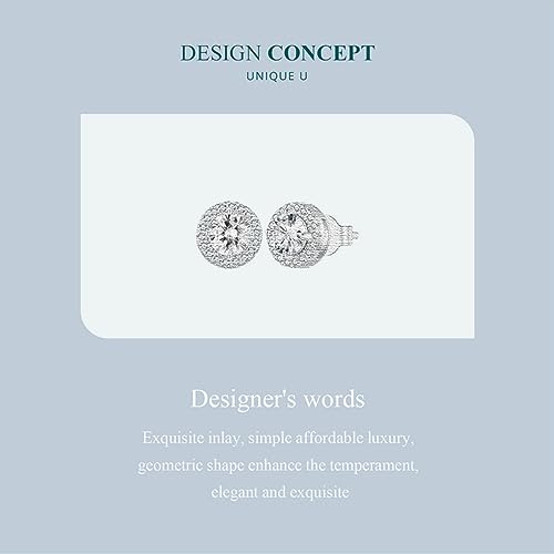 Boucles d'oreilles en Argent Sterling 925 avec pierre de naissance solitaire