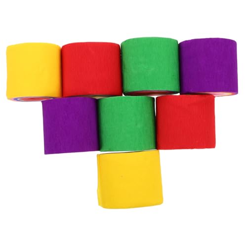 Yardwe Streamers 8 Rolls for Boys and Girls Crepe Paper Rolls DIY Craft Supplies Valentines Day Decor