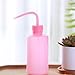 FOMIYES 6pcs 250ml Pink Plastic Eyelash Cleaning Bottles with Bent Nozzle, Squeeze Bottles for Eyelashes Washing and Plant Watering, Refillable Beauty and Personal Care Tools