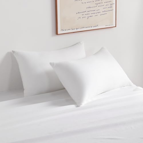 Set 2 Almohadas Queen Fibra de poliéster Blanca miniatura 2