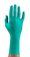 Ansell TouchNTuff 93-300 Nitril-Handschuhe, Chemikalien- und Flüssigkeitsschutz, Grün, Größe 9.5-10 (100 Handschuhe)