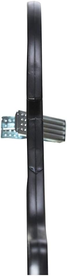 NAHANCO 17” Plastic Suit Hangers w/Metal Clips, Heavy Weight, Black with Chrome Hook, (Pack of 25)
