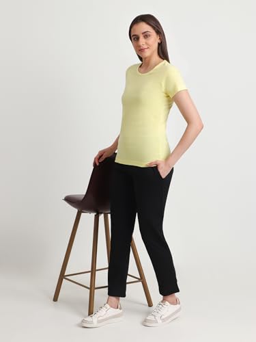 Image of T T Women Regular Fit Poly Jersey Solid Trackpant