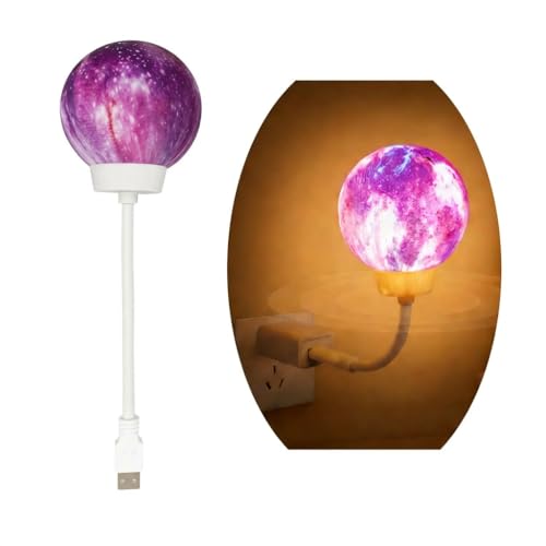 sagact Smart Voice Activated Night Light - USB Plug-in, Dimmable Soft Lighting with Timer for Nursery, Baby Kids Bedroom & Breastfeeding,Portable Voice Control Lamp (Dream Planet)