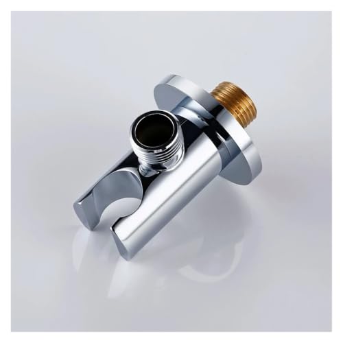 Soporte de ducha redondo en metal cromado para grifo de pared 2