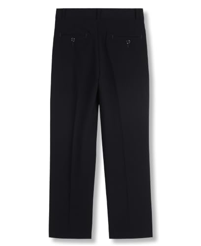 Image of Calvin Klein Boys Flat-Front Bi-Stretch Dress Pant, Straight Leg Fit, Belt Loops & Front Pockets