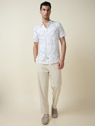 Image of Thomas Scott Men Premium Embroidered Slim Fit Casual Shirt