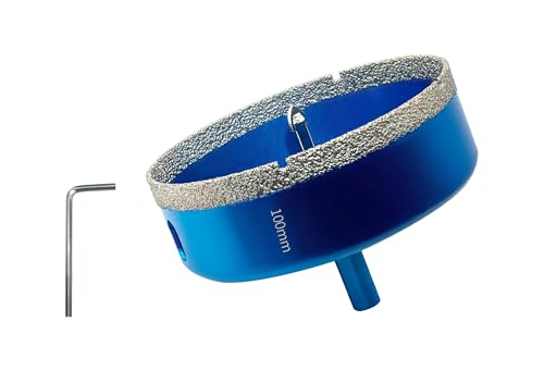 Teronbeta Scie Cloche Diamantée 100mm avec Foret Guidage de Centrage, Professionnelle...
