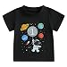 Toddler Baby Boys First Birthday Outfit 1st Birthday T-Shirt Space Astronaut Theme One Year Old Shirt (Black, 12-18 Months)