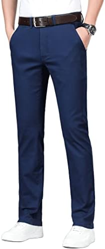 ESSYSHE Men’s Slim Fit Chino Pants Stretch Casual Khaki Pants for Men 011Navy A29X28
