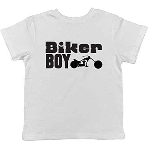Shopagift Kids Biker Boy T-Shirt White Cover