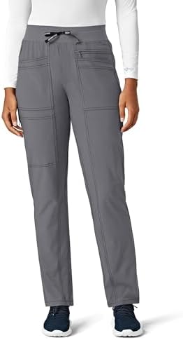 Carhartt Cross-Flex Women's Slim Leg Scrub Pant, Pewter, L