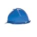 Msa Safety Sales Blue Polyethylene Cap Style Hard Hat with 6 Point Ratchet Suspension, Standard