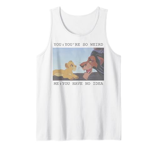 Simba & Scar You're So Weird Meme Tank Top débardeur Disney rétro
