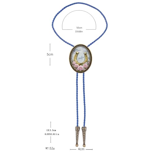 Image of Jeilwiy Bolo Tie for Men Western Cowboy Gothic Bolo Tie Necklace Halloween