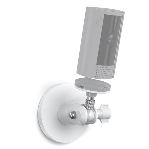 QUIDDITY Magnetic Camera Mount No-Drill Wall Bracket Ring Plug in Mount for 1/4-Inch Attachment Point Cameras, Compatible with Ring Indoor Cam, Blink, Eufy, Wyze, Arlo, Google Nest (White)