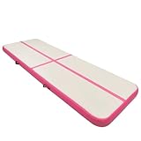 Genérico Esterilla Inflable de Gimnasia con Bomba PVC Rosa 600x100x20 cm