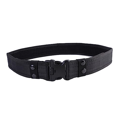 Men's Outdoor Belt with Quick Release Buckle Durable Oxford Cloth Waistband for Sports Climbing and Hunting Lightweight and Versatile Black