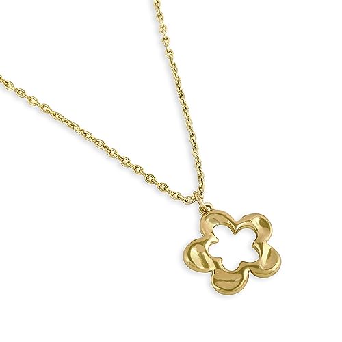 The Fun Company Daisy Gold Plated Pendant Necklace | Lightweight And Stylish Jewellery | Trendy Accessories For Occassions | Gifts For Women & Girls