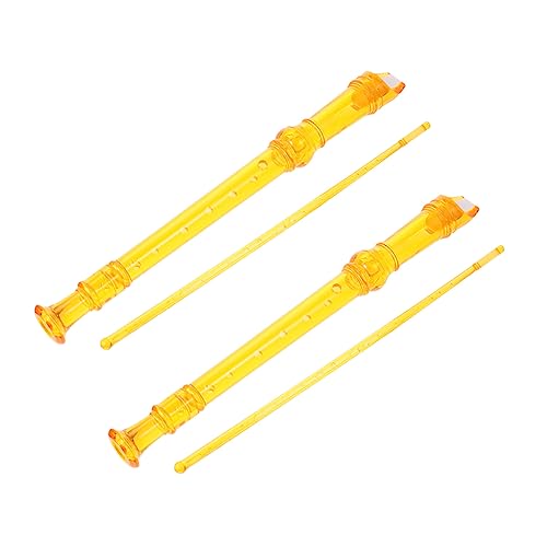 BESPORTBLE 2Pcs Clarinet Flute Soprano Recorder Lightweight Beginner Instrument for Sound Portable Music Education Tool