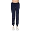 Irevial Women Velvet Trouser Joggers Velour Sweatpants Winter Casual Active Yoga Sportswear Pants with Pockets Navy Medium