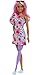 Barbie Fashionistas Doll #189, Pink Hair, Off-Shoulder Floral Dress, Sunglasses, Prosthetic Leg, Sneakers, Toy for Kids 3 to 8 Years Old