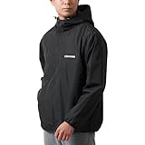 [コンバース] マウンテンパーカー メンズ 秋 裏メッシュ 撥水 防風 UVカット ウインドブレーカー ブルゾン ジャンパー アウトドア キャンプ 登山 釣り ブラック L