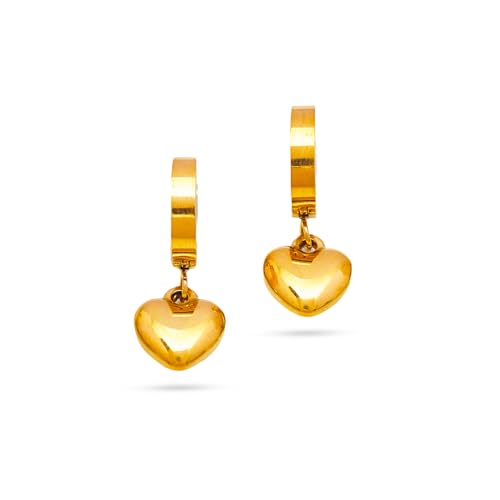 Image of Rubans Demi Fine Stainless Steel Hoop Earrings Daily Gift for Women & Girls